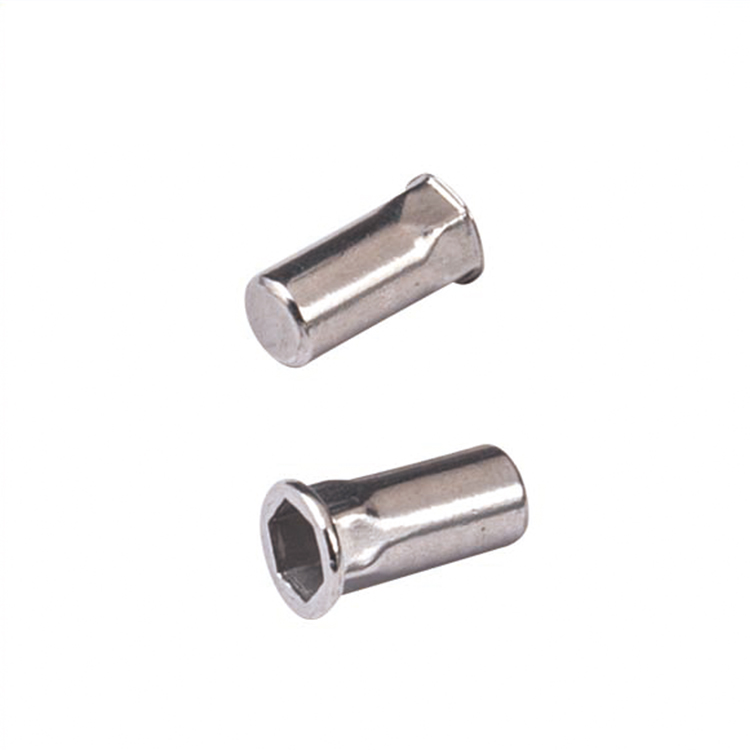 Metric countersunk head semi-tubular rivets