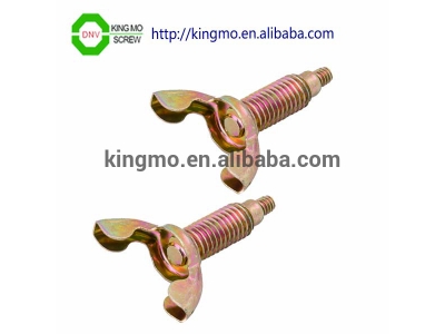 China supplier high quality color zinc-plated steel screw stainless steel wing screws